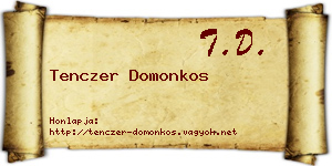 Tenczer Domonkos névjegykártya